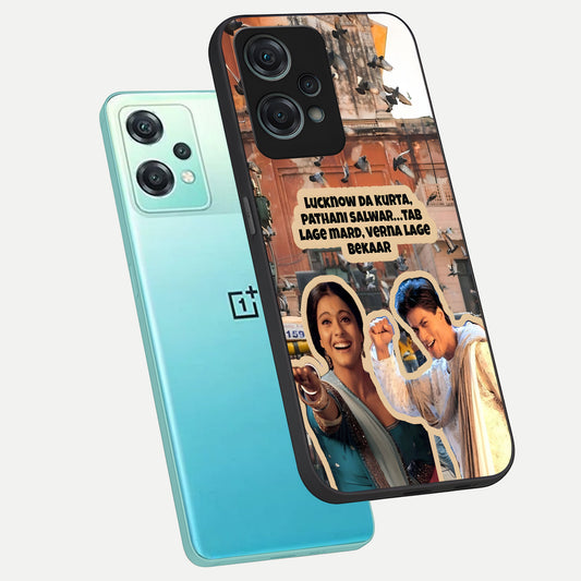  Desi Retro Vibes phone case For Oneplus Nord CE2 Lite showing premium glass back cover with detailed artwork
