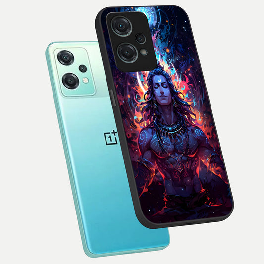  Divine Fire Shiv phone case For Oneplus Nord CE2 Lite showing premium glass back cover with detailed artwork