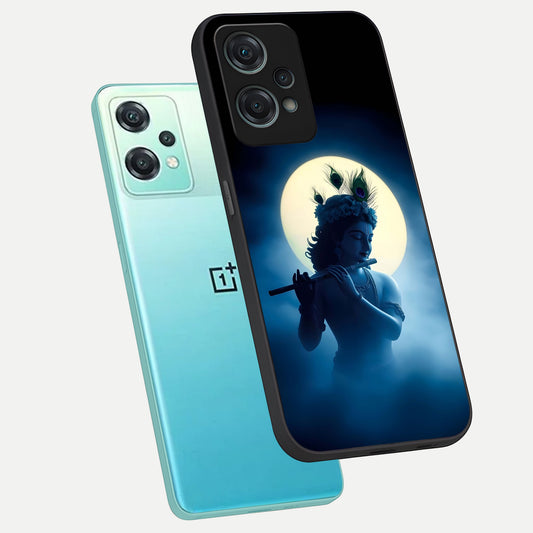  Divine Moon Flute phone case For Oneplus Nord CE2 Lite showing premium glass back cover with detailed artwork
