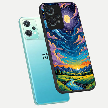  Dreamy Night Landscape phone case For Oneplus Nord CE2 Lite showing premium glass back cover with detailed artwork