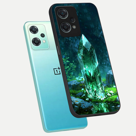  Emerald Light Crystal phone case For Oneplus Nord CE2 Lite showing premium glass back cover with detailed artwork