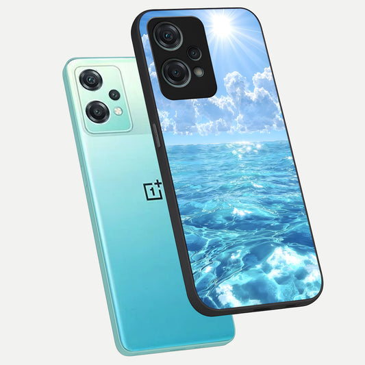  Endless Ocean Horizon phone case For Oneplus Nord CE2 Lite showing premium glass back cover with detailed artwork