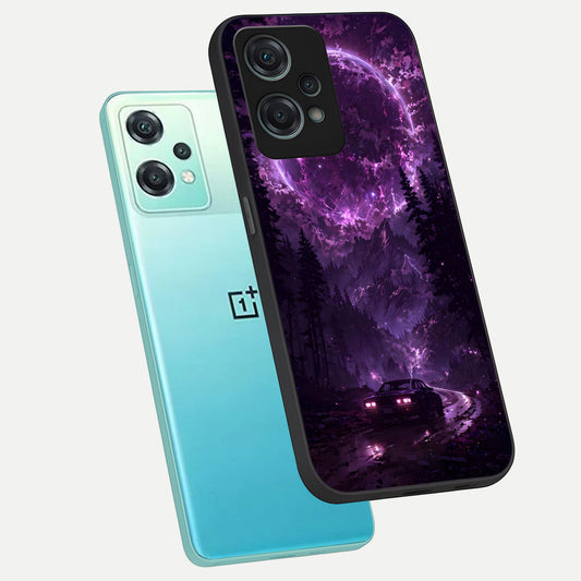  Eternal Cosmic Drive phone case For Oneplus Nord CE2 Lite showing premium glass back cover with detailed artwork