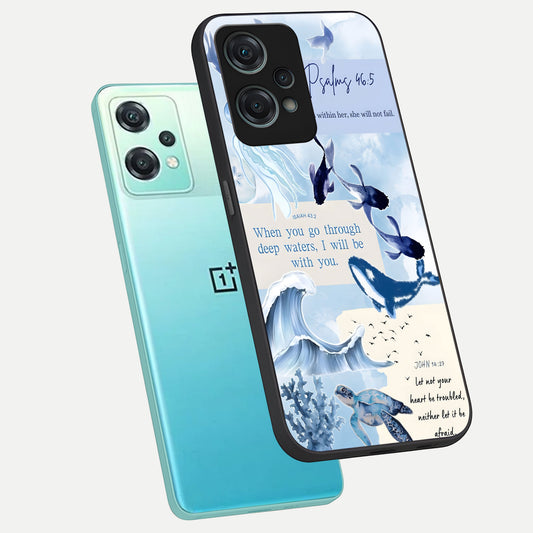  Faithful Ocean Promise phone case For Oneplus Nord CE2 Lite showing premium glass back cover with detailed artwork