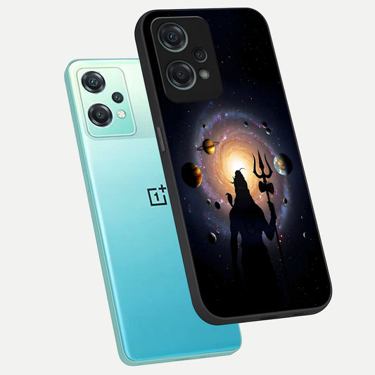  Galactic Shiva Vision phone case For Oneplus Nord CE2 Lite showing premium glass back cover with detailed artwork