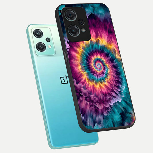  Galactic Spiral Burst phone case For Oneplus Nord CE2 Lite showing premium glass back cover with detailed artwork