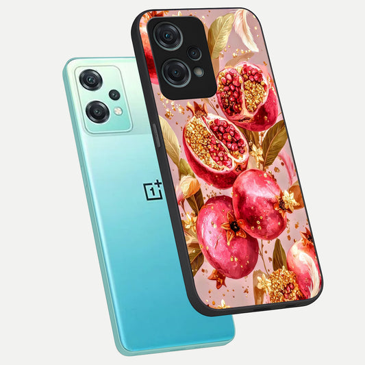  Golden Bloom Glow phone case For Oneplus Nord CE2 Lite showing premium glass back cover with detailed artwork