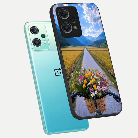  Golden Field Journey phone case For Oneplus Nord CE2 Lite showing premium glass back cover with detailed artwork