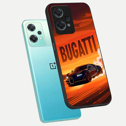  Inferno Bugatti Storm phone case For Oneplus Nord CE2 Lite showing premium glass back cover with detailed artwork