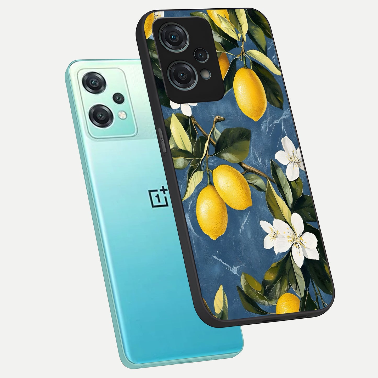  Lemon Dream Garden phone case For Oneplus Nord CE2 Lite showing premium glass back cover with detailed artwork