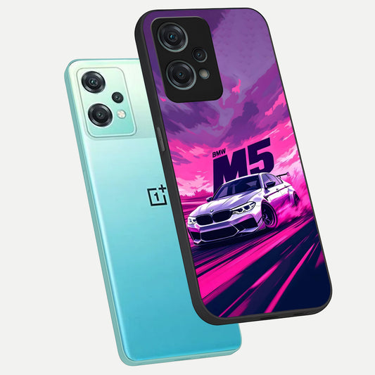  MS Neon Car phone case For Oneplus Nord CE2 Lite showing premium glass back cover with detailed artwork