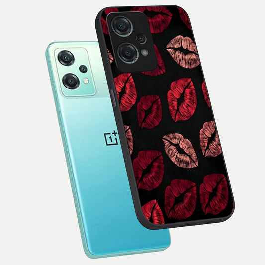  Midnight Kiss Love phone case For Oneplus Nord CE2 Lite showing premium glass back cover with detailed artwork