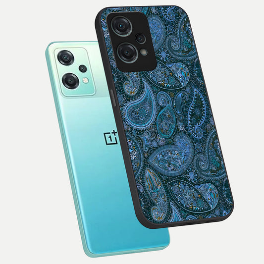  Midnight Paisley Glow phone case For Oneplus Nord CE2 Lite showing premium glass back cover with detailed artwork