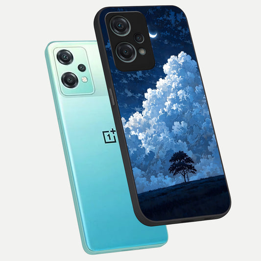  Midnight Sky Serenity phone case For Oneplus Nord CE2 Lite showing premium glass back cover with detailed artwork