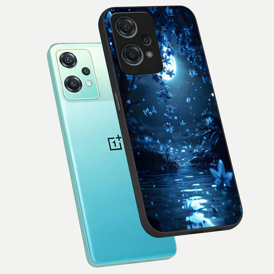  Moonlight Petal Dream phone case For Oneplus Nord CE2 Lite showing premium glass back cover with detailed artwork