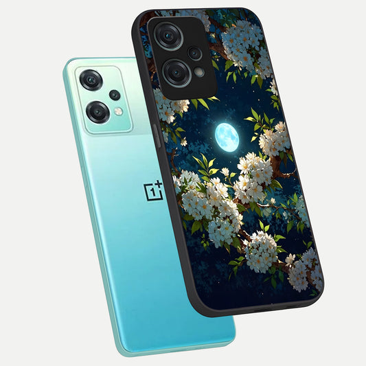  Moonlit Blossom Dream phone case For Oneplus Nord CE2 Lite showing premium glass back cover with detailed artwork