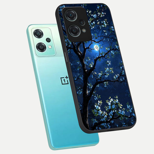  Mystic Floral Night phone case For Oneplus Nord CE2 Lite showing premium glass back cover with detailed artwork