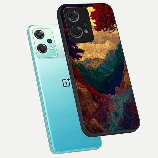  Mystic Valley Light phone case For Oneplus Nord CE2 Lite showing premium glass back cover with detailed artwork