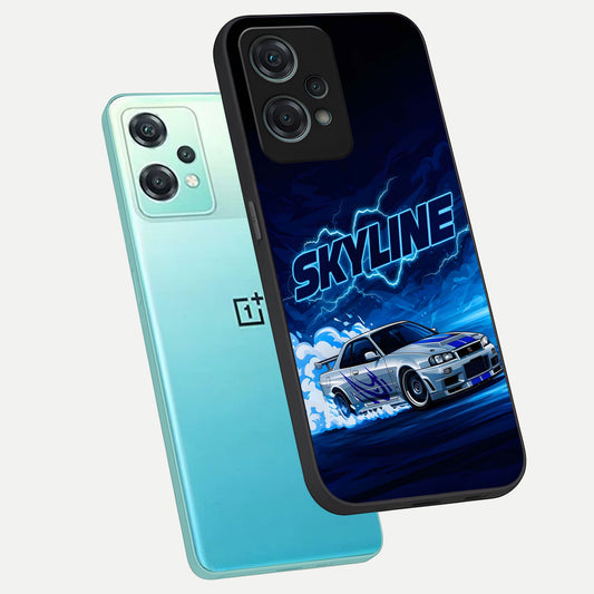  Neon Drift Beast phone case For Oneplus Nord CE2 Lite showing premium glass back cover with detailed artwork