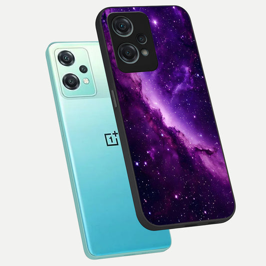  Purple Shade Sky phone case For Oneplus Nord CE2 Lite showing premium glass back cover with detailed artwork