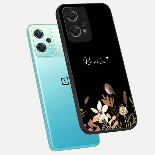 Quiet Garden Tune Custom Name phone case For Oneplus Nord CE2 Lite showing premium glass back cover with detailed artwork