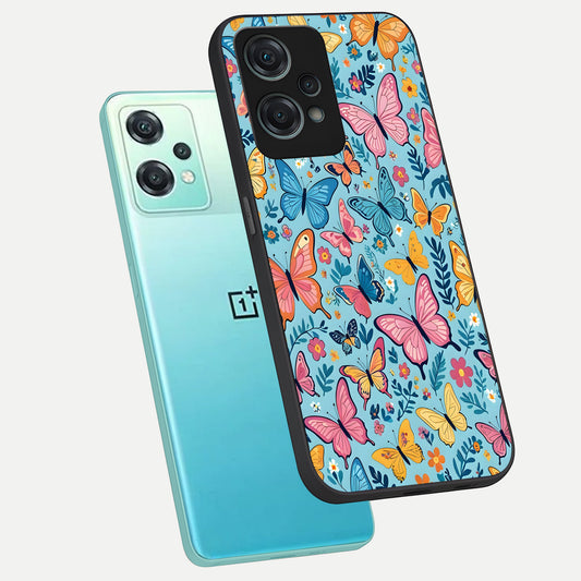  Spring Wing Garden phone case For Oneplus Nord CE2 Lite showing premium glass back cover with detailed artwork