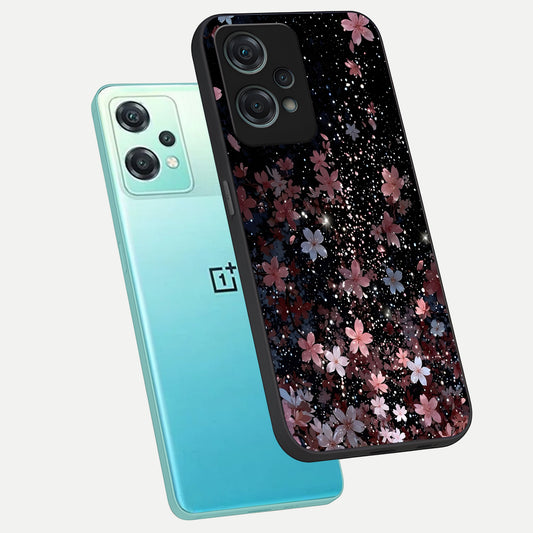  Starlit Flower Dreams phone case For Oneplus Nord CE2 Lite showing premium glass back cover with detailed artwork