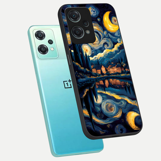  Starry Sky Serenity phone case For Oneplus Nord CE2 Lite showing premium glass back cover with detailed artwork