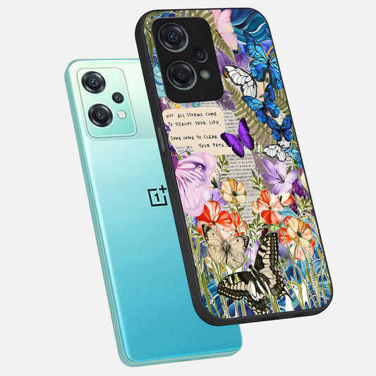  Storm Path Bloom phone case For Oneplus Nord CE2 Lite showing premium glass back cover with detailed artwork