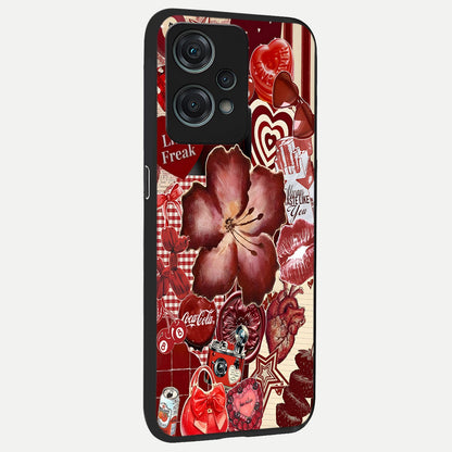  Aesthetic Little Freak back cover For Oneplus Nord CE2 Lite slim fit glass case with vibrant aesthetic design