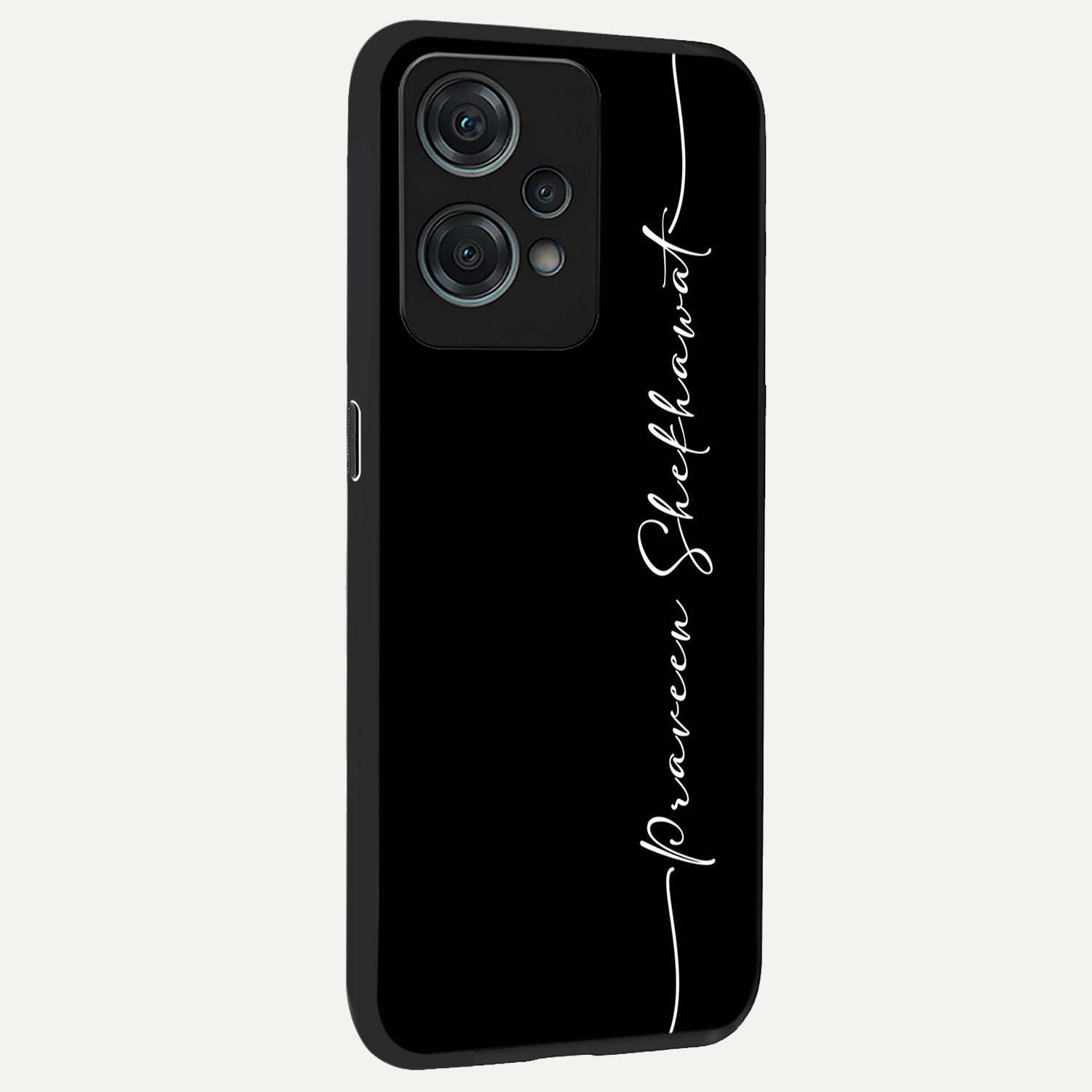  Black Tune Custom Name back cover For Oneplus Nord CE2 Lite slim fit glass case with vibrant aesthetic design