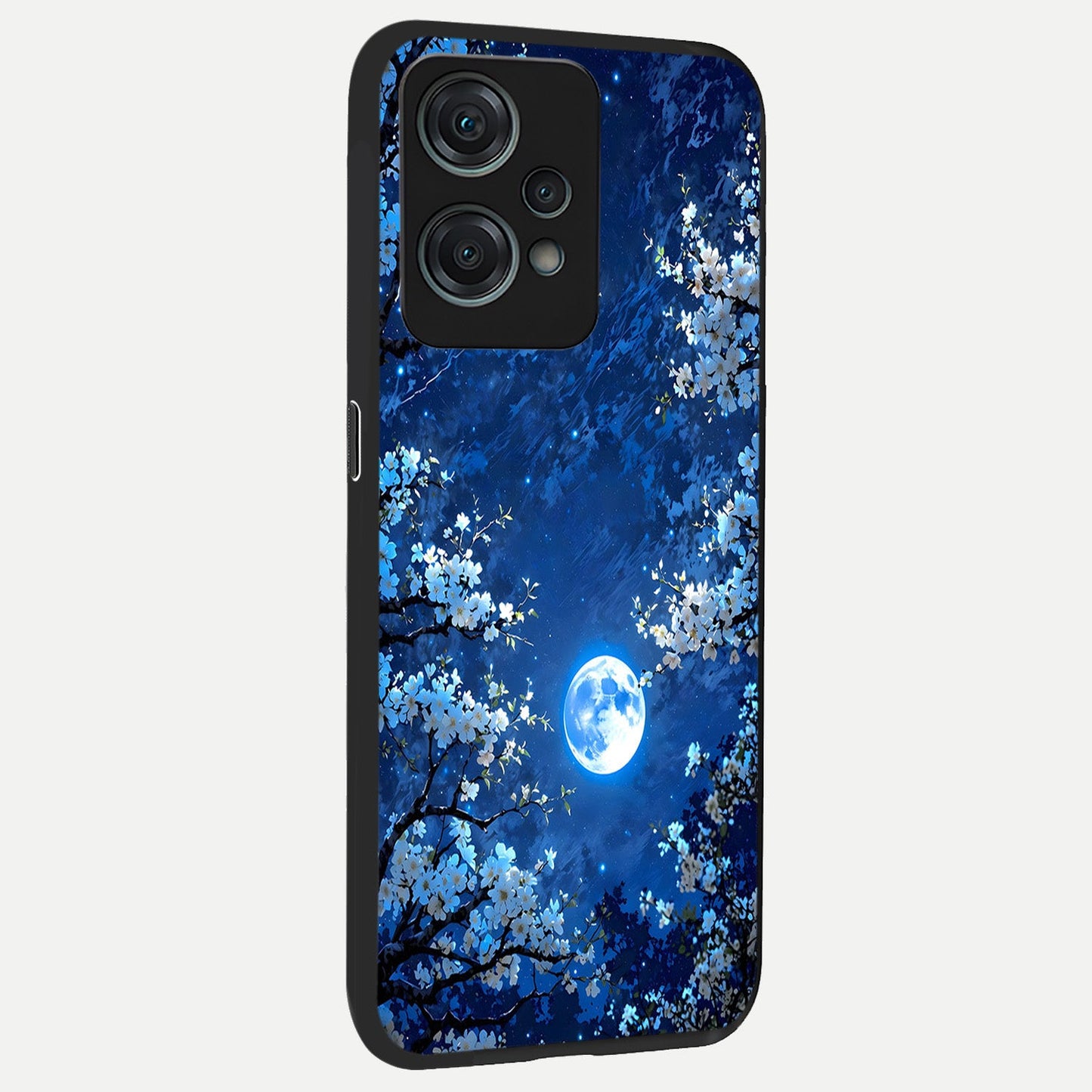  Blossom Moonlight Sky back cover For Oneplus Nord CE2 Lite slim fit glass case with vibrant aesthetic design