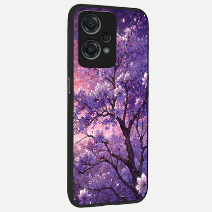  Blossom Tree back cover For Oneplus Nord CE2 Lite slim fit glass case with vibrant aesthetic design