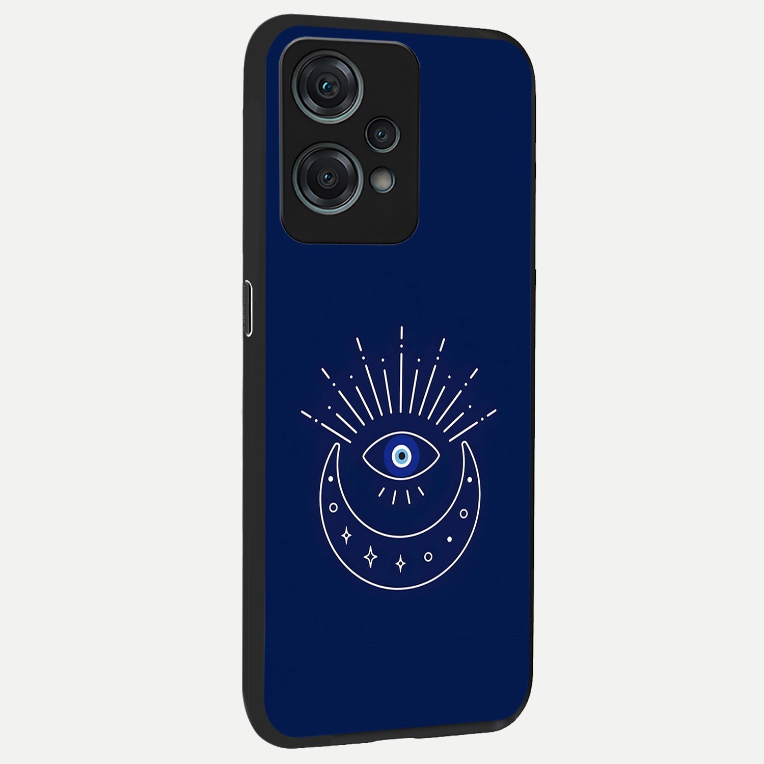  Blue Evil Eye back cover For Oneplus Nord CE2 Lite slim fit glass case with vibrant aesthetic design