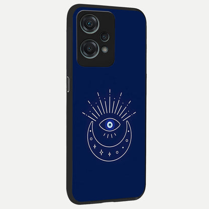  Blue Evil Eye back cover For Oneplus Nord CE2 Lite slim fit glass case with vibrant aesthetic design