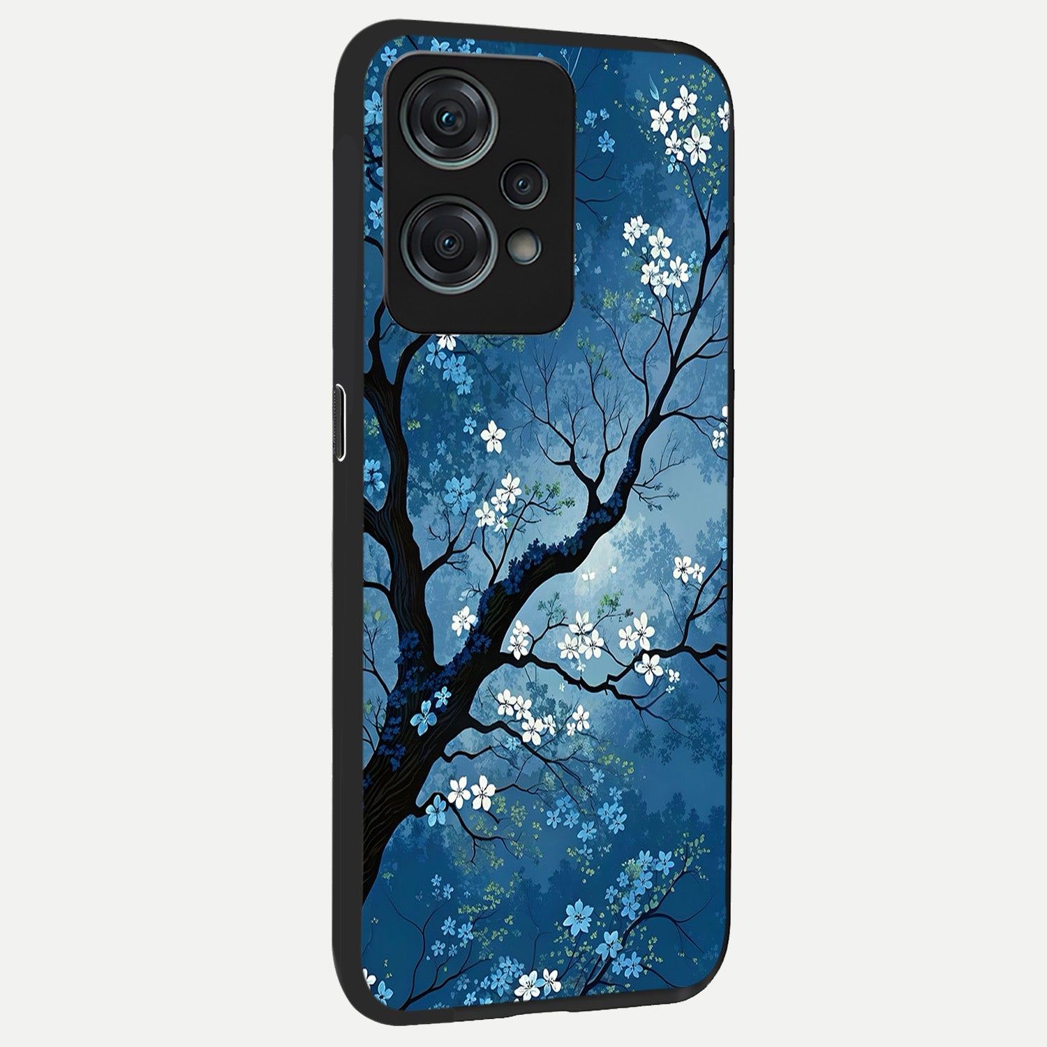  Blue Tree Serenity back cover For Oneplus Nord CE2 Lite slim fit glass case with vibrant aesthetic design