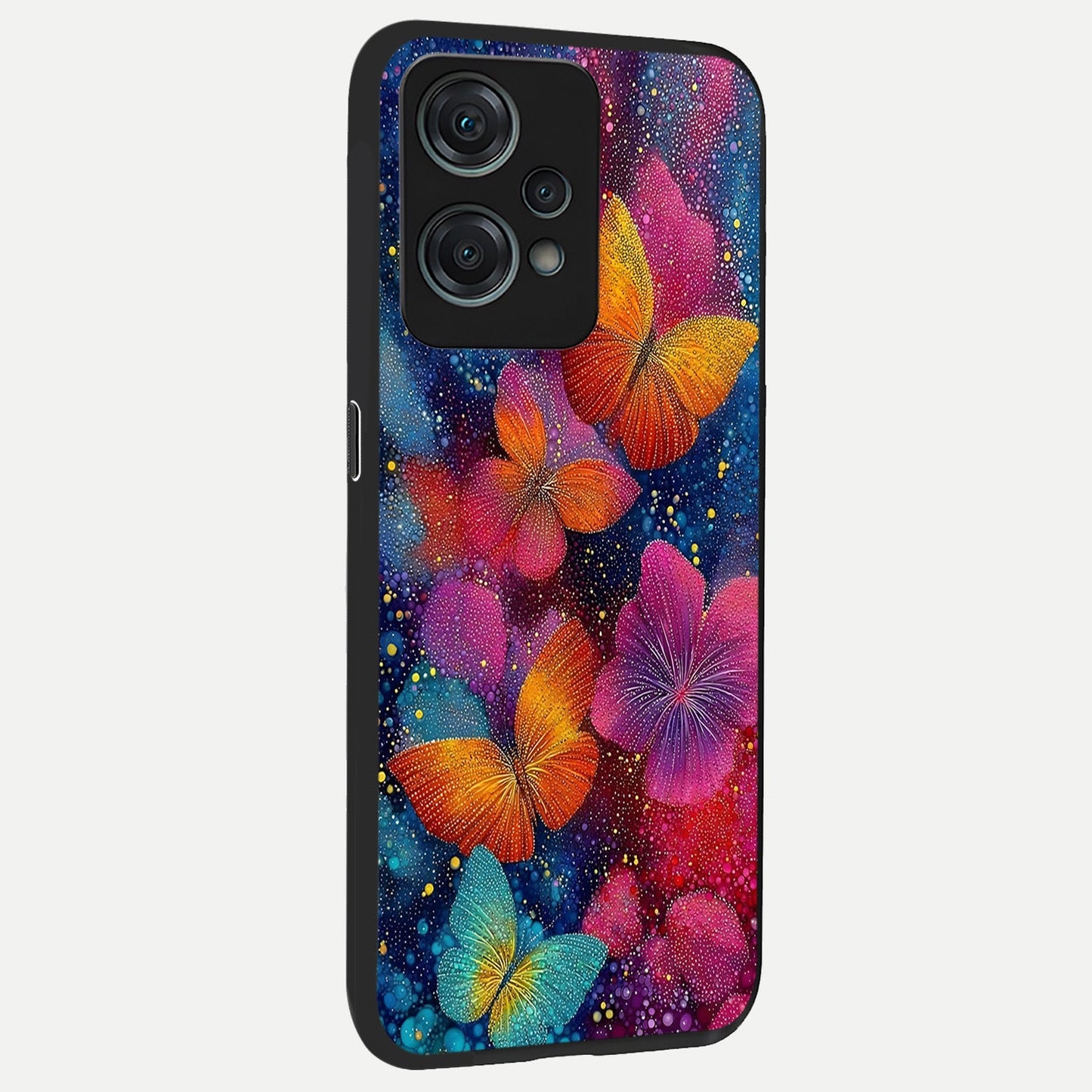  Butterfly Dream Mist back cover For Oneplus Nord CE2 Lite slim fit glass case with vibrant aesthetic design