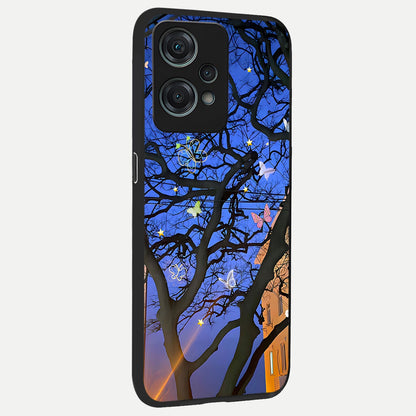  Butterfly Night Magic back cover For Oneplus Nord CE2 Lite slim fit glass case with vibrant aesthetic design