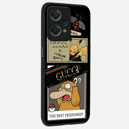  Cartoon Brand Play Mashup back cover For Oneplus Nord CE2 Lite slim fit glass case with vibrant aesthetic design