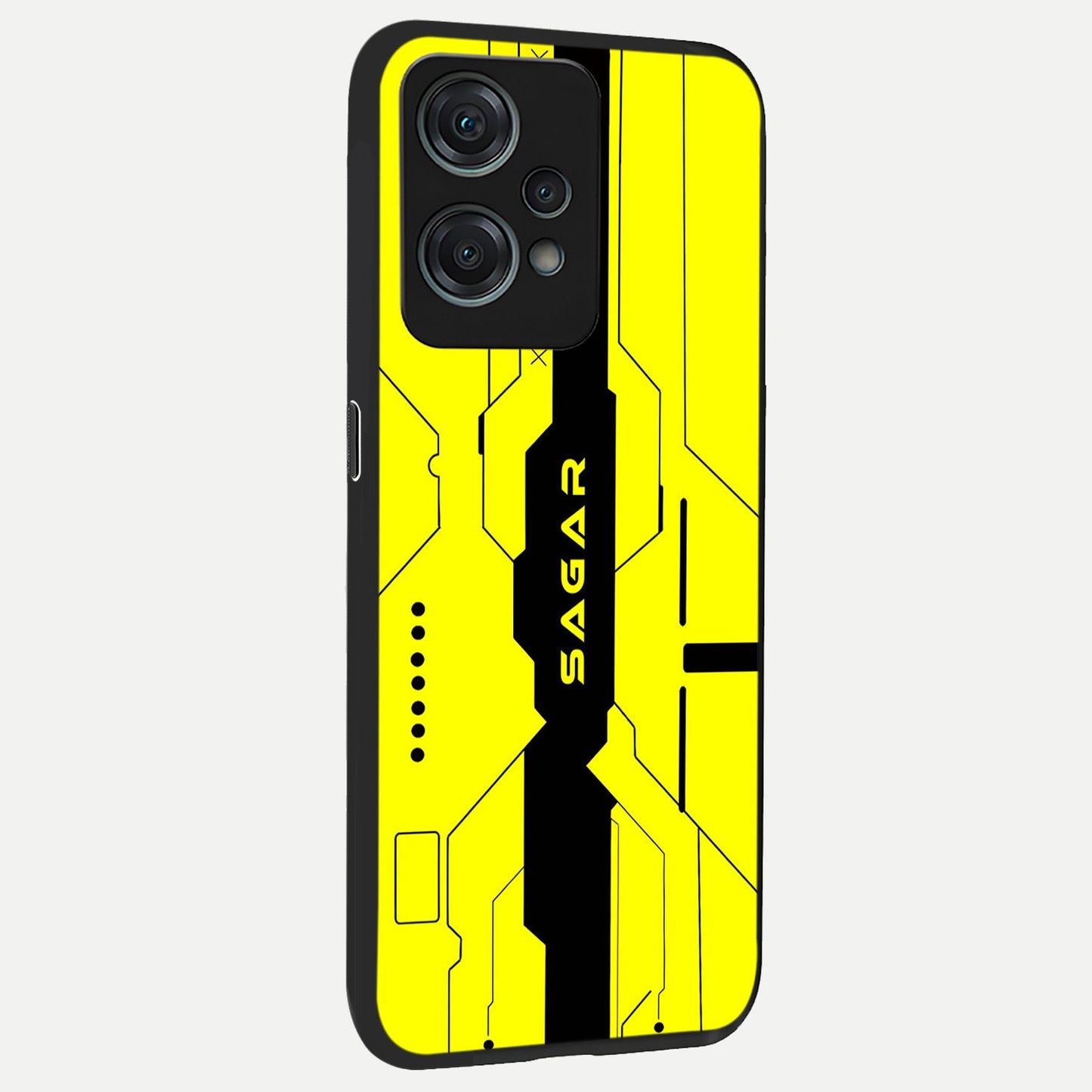  Circuit CYBERPUNK Custom Name back cover For Oneplus Nord CE2 Lite slim fit glass case with vibrant aesthetic design