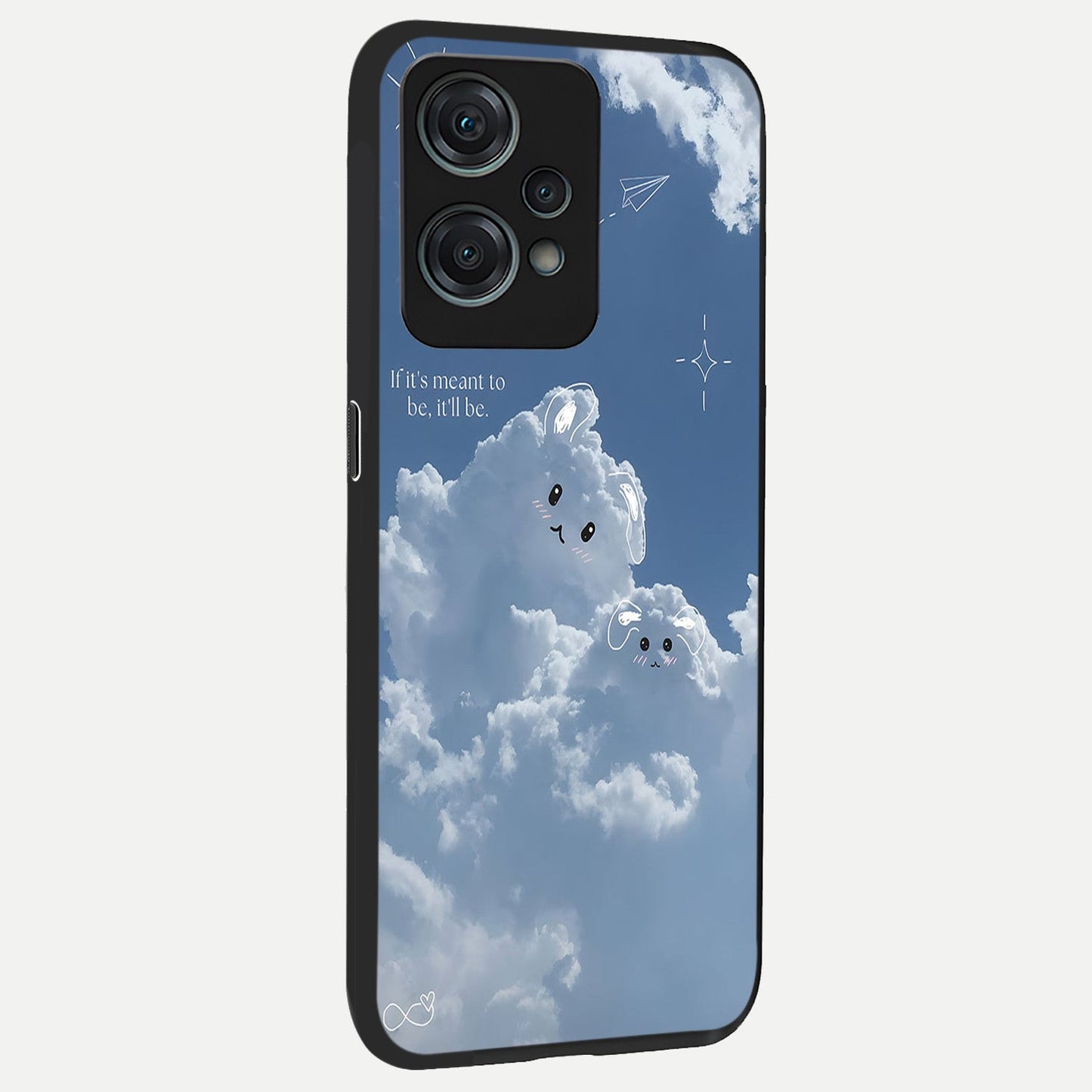  Cloud Bunny Dreams back cover For Oneplus Nord CE2 Lite slim fit glass case with vibrant aesthetic design