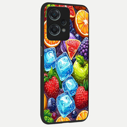  Colorful Fruits with Ice back cover For Oneplus Nord CE2 Lite slim fit glass case with vibrant aesthetic design