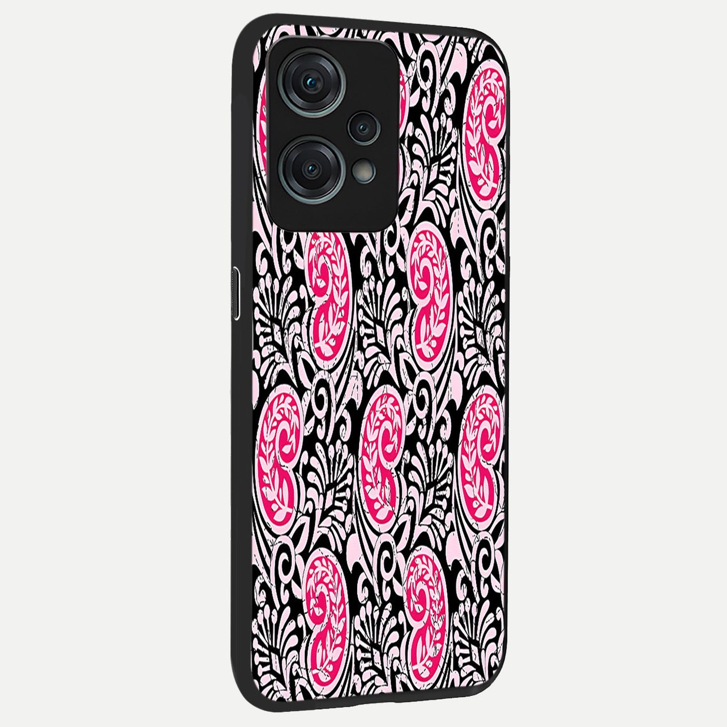  Crimson Paisley Charm back cover For Oneplus Nord CE2 Lite slim fit glass case with vibrant aesthetic design