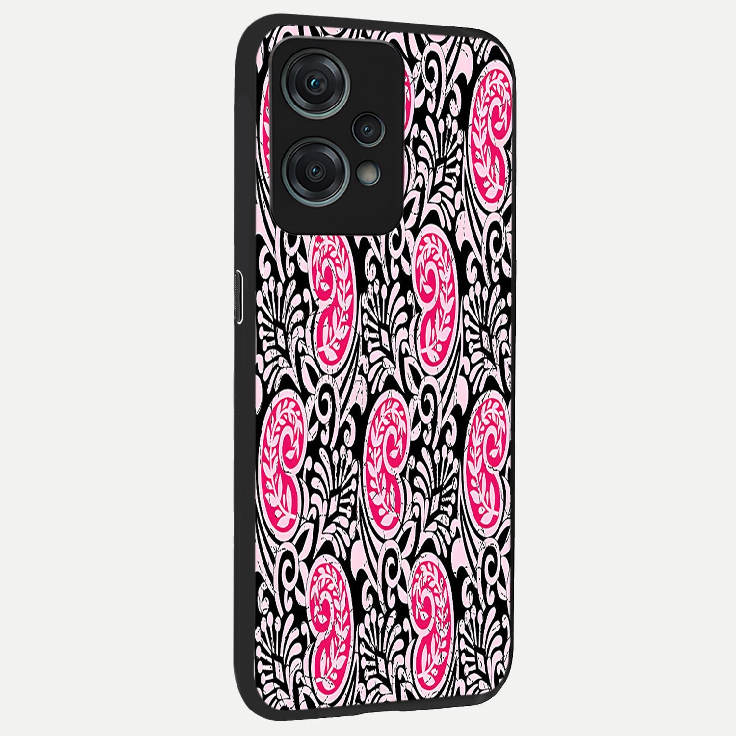  Crimson Paisley Charm back cover For Oneplus Nord CE2 Lite slim fit glass case with vibrant aesthetic design