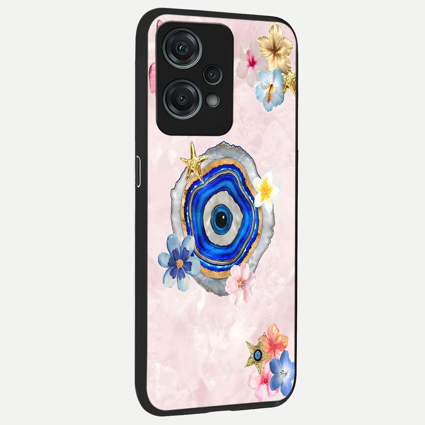 Divine Aura Bloom back cover For Oneplus Nord CE2 Lite slim fit glass case with vibrant aesthetic design