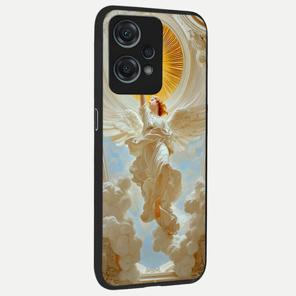  Divine Light Angel back cover For Oneplus Nord CE2 Lite slim fit glass case with vibrant aesthetic design