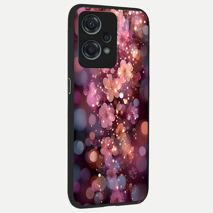  Glowing Petal Bliss back cover For Oneplus Nord CE2 Lite slim fit glass case with vibrant aesthetic design