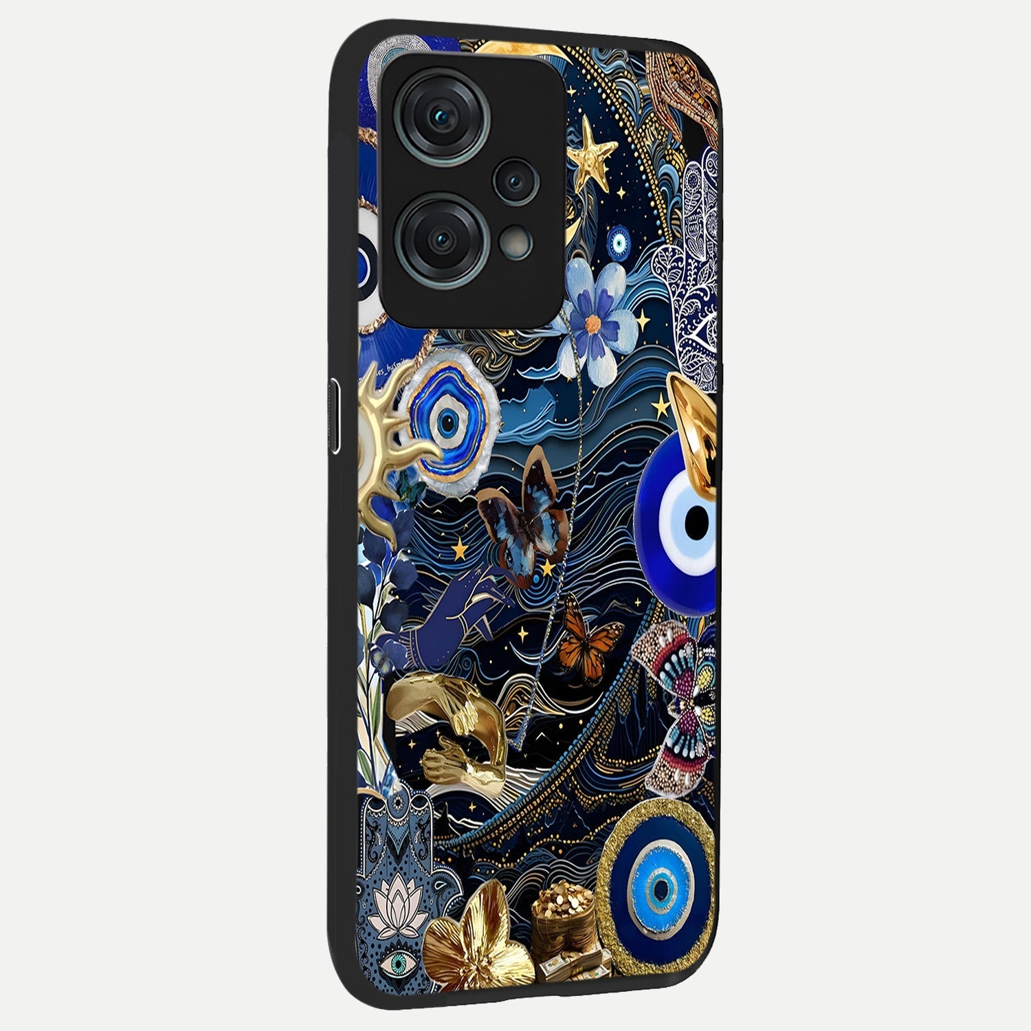  Golden Moon Magic back cover For Oneplus Nord CE2 Lite slim fit glass case with vibrant aesthetic design