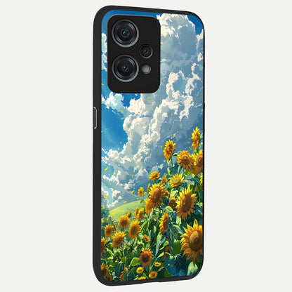  Golden Sun Glory back cover For Oneplus Nord CE2 Lite slim fit glass case with vibrant aesthetic design