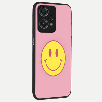  Happy Pink Mood back cover For Oneplus Nord CE2 Lite slim fit glass case with vibrant aesthetic design